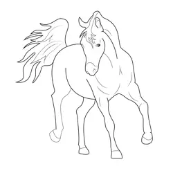 Horseland Azte Free Coloring Page for Kids