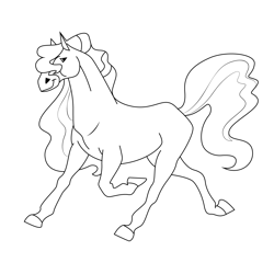 Horseland Misty Free Coloring Page for Kids