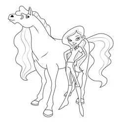 Horseland Sassy And Izzy Free Coloring Page for Kids