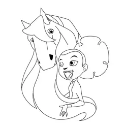 Horseland Free Coloring Page for Kids
