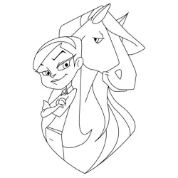 Moonshine And Niley Horseland Free Coloring Page for Kids