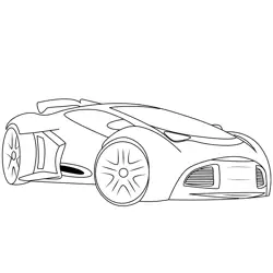 Hot Wheels 8 Free Coloring Page for Kids