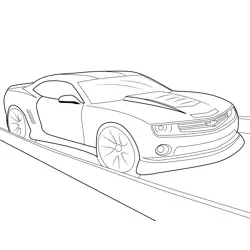 Hot Wheels Camaro 1 Free Coloring Page for Kids