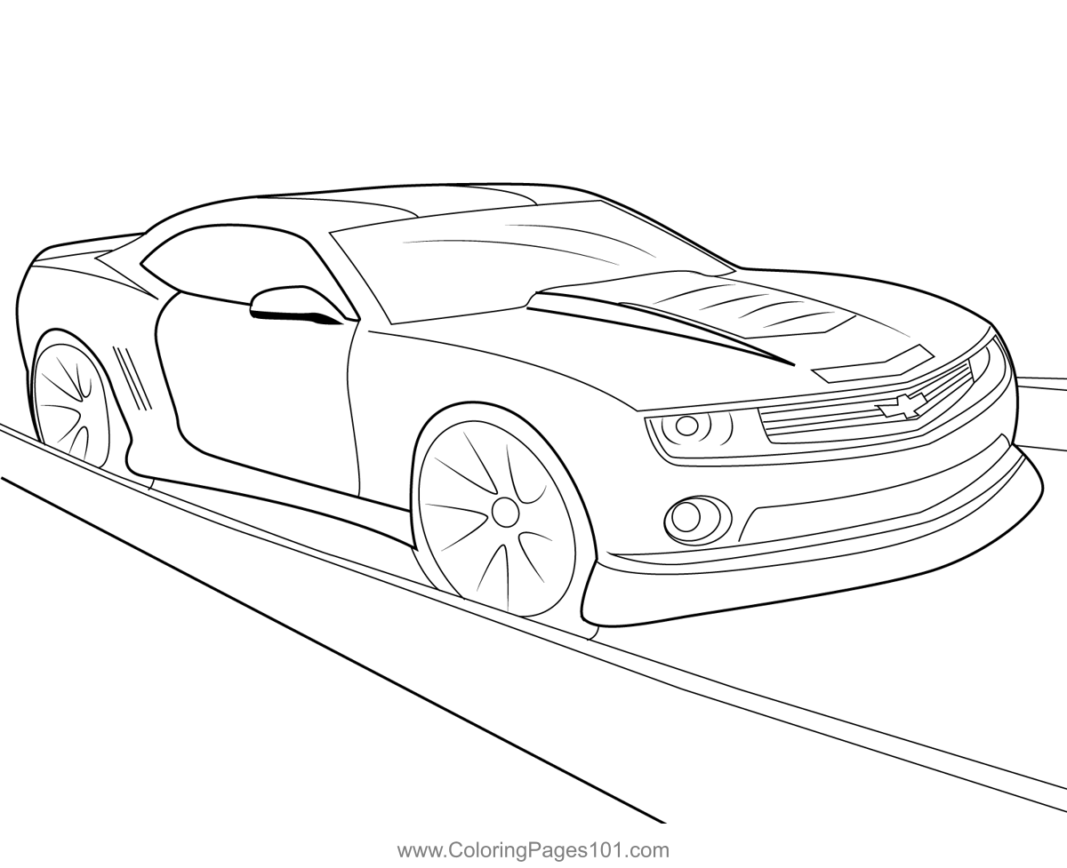 Drawings To Paint & Colour Hot Wheels - Print Design 037