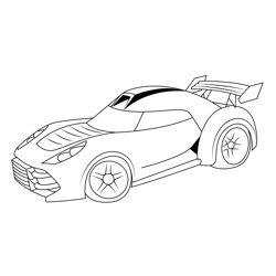 Hot Wheels Luke Free Coloring Page for Kids