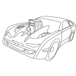 Hot Wheels Mw Free Coloring Page for Kids