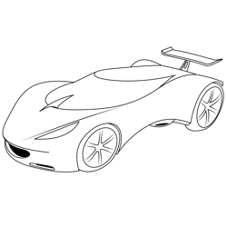 Lotus Hot Wheels Free Coloring Page for Kids