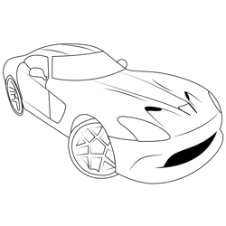 Red Car Free Coloring Page for Kids