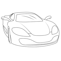 Red Hot Wheels Car Free Coloring Page for Kids
