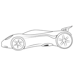 Side Lotus Hot Wheels Free Coloring Page for Kids