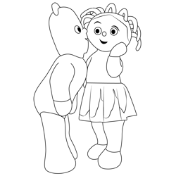 Cut Soft Toy Love Free Coloring Page for Kids