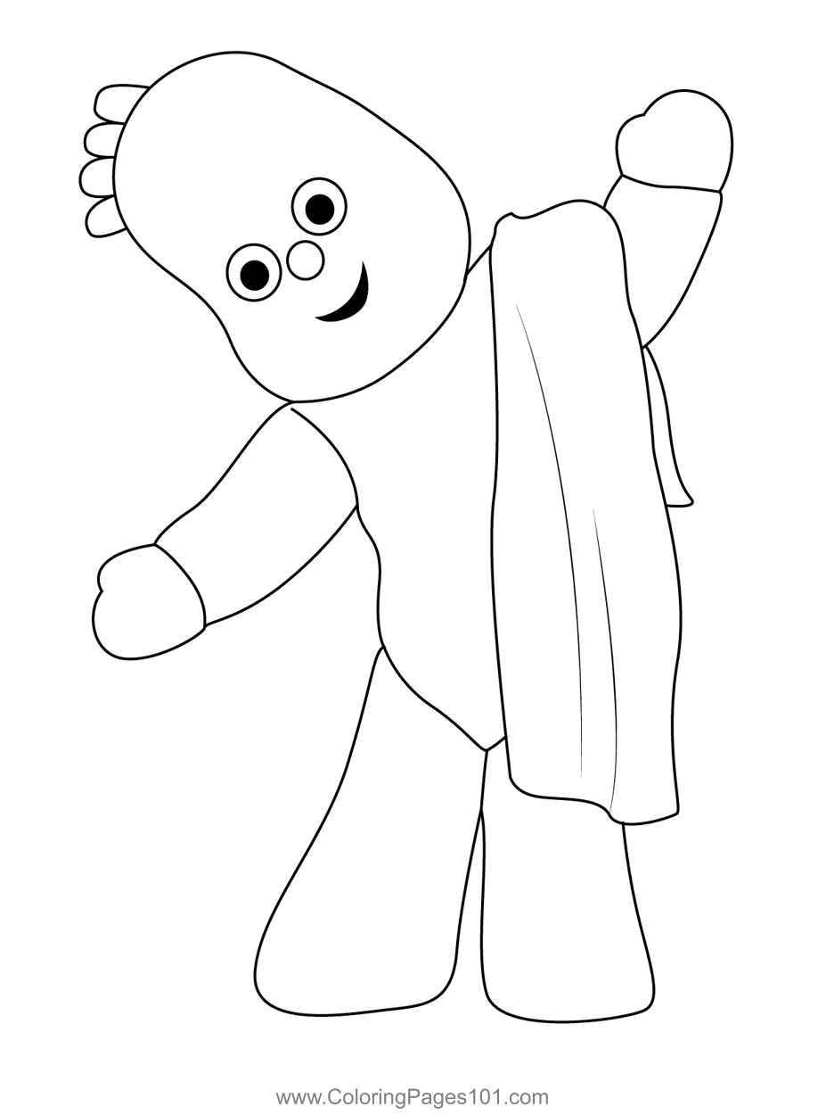 Dance Soft Toy Coloring Page for Kids - Free In the Night Garden Printable  Coloring Pages Online for Kids  | Coloring Pages for  Kids