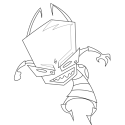 Fuuny Invader Zim Free Coloring Page for Kids