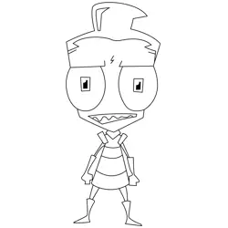 Invader Zim And Gir Free Coloring Page for Kids