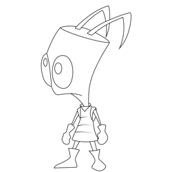 Zim Gir Free Coloring Page for Kids