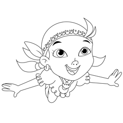 Fly Lzzy Girl Free Coloring Page for Kids