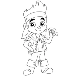 Jake Look Free Coloring Page for Kids