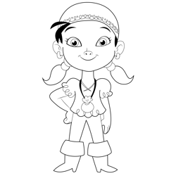 Lzzy Girl Free Coloring Page for Kids