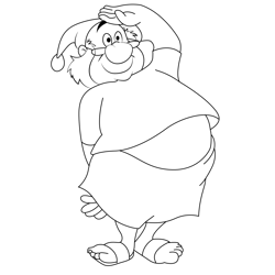 Mr. Smee Salute Free Coloring Page for Kids