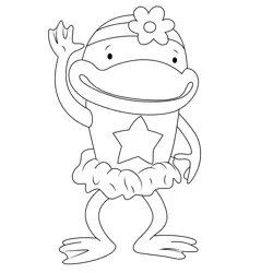 Croaky Frogini Free Coloring Page for Kids