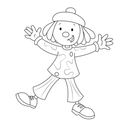 Happy Jojo Free Coloring Page for Kids