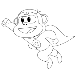 Fly Julius Jr Free Coloring Page for Kids