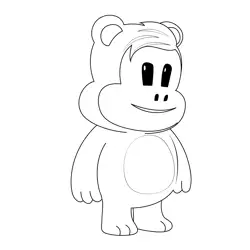 Worry Bear Free Coloring Page for Kids