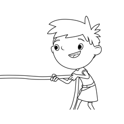 Justin Enjoyed Lifting Rope Justin Time Coloring Page for Kids - Free ...