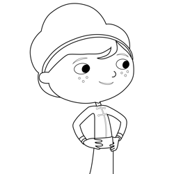 Olive Chinese Master Attire Justin Time Free Coloring Page for Kids