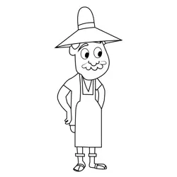 Olive Grandpa Justin Time Free Coloring Page for Kids