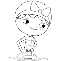 Olive In The Water Justin Time Free Coloring Page for Kids