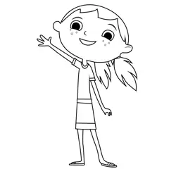 Olive Justin Time Free Coloring Page for Kids
