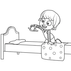Monty play with aroplane Kazoops! Free Coloring Page for Kids