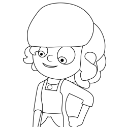 Violet Kazoops! Free Coloring Page for Kids