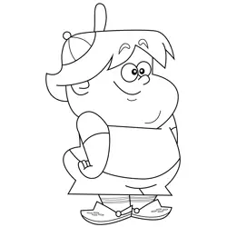 Gunther Magnuson Kick Buttowski Free Coloring Page for Kids