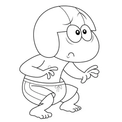 Kick Wearing Swimsuit Kick Buttowski Free Coloring Page for Kids