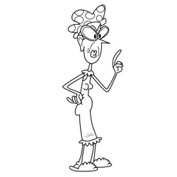 Ms. Chicarelli Kick Buttowski Free Coloring Page for Kids