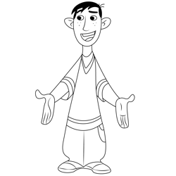 Happy Ron Free Coloring Page for Kids