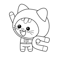 Kit 10 Kit and Pup Free Coloring Page for Kids