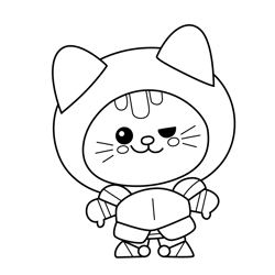 Kit 11 Kit and Pup Free Coloring Page for Kids
