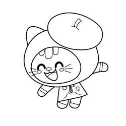 Kit 12 Kit and Pup Free Coloring Page for Kids