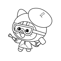 Kit 13 Kit and Pup Free Coloring Page for Kids