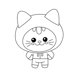 Kit Kit and Pup Free Coloring Page for Kids
