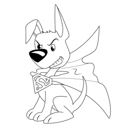 Angry Krypto Free Coloring Page for Kids