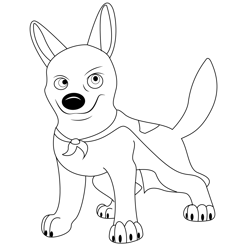 Cut Smile Krypto Free Coloring Page for Kids