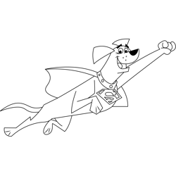 Fly Krypto Free Coloring Page for Kids