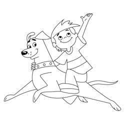 Kevin And Krypto Free Coloring Page for Kids