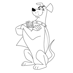 Krypto Dog Free Coloring Page for Kids