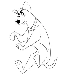 Krypto Jumping Free Coloring Page for Kids