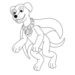 Krypto Superdog Free Coloring Page for Kids